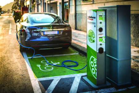 Colonnina di ricarica per auto elettriche Duferco Energia